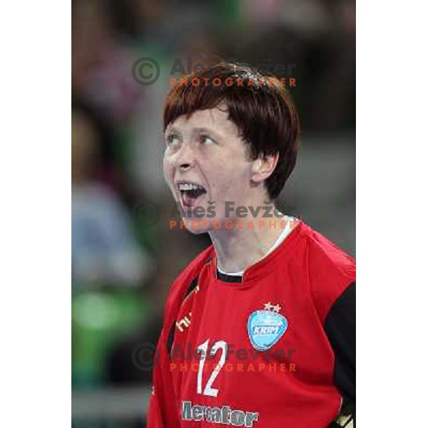 Sergeja Stefanisin in action during handball match Krim Mercator- Gyori Audi Eto KC in round 3 of Championsleague, played at Arena Stozice, Ljubljana, Slovenia on October 23, 2010 