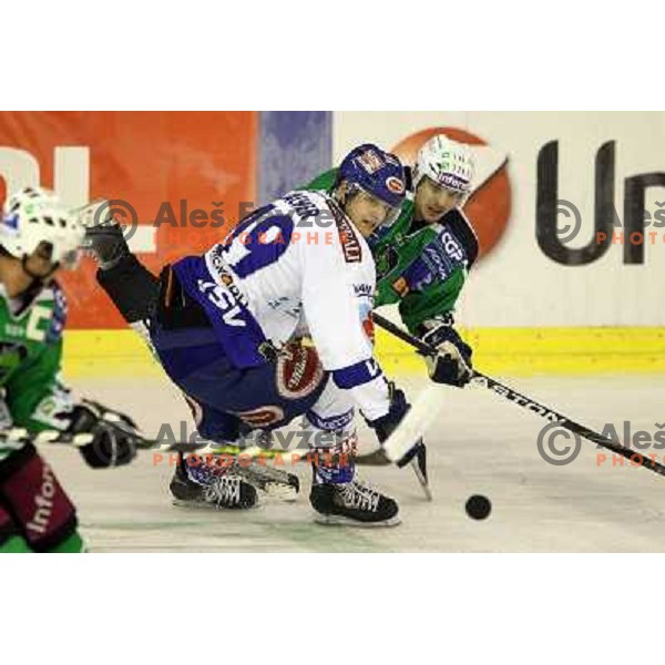  in action during ice-hockey match Tilia Olimpija-VSV in Ebel league, played in Hala Tivoli, Ljubljana, Slovenia on October 26, 2010 