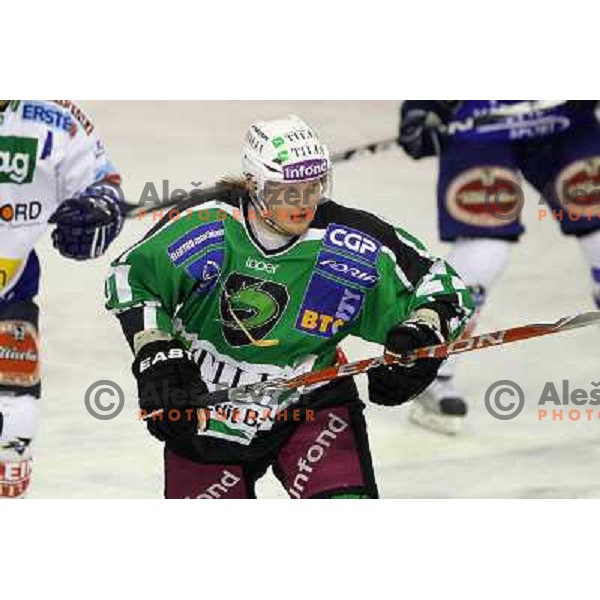 Mustonen during ice-hockey match Tilia Olimpija-VSV in Ebel league, played in Hala Tivoli, Ljubljana, Slovenia on October 26, 2010 