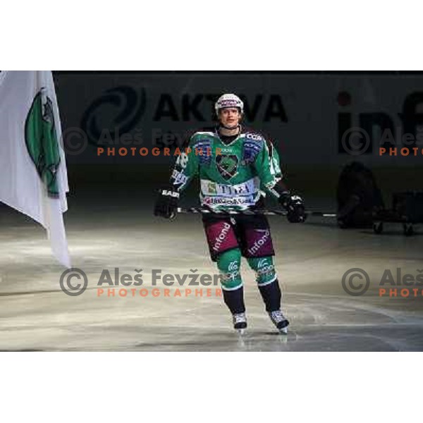 Jure Kralj in action during ice-hockey match Tilia Olimpija-VSV in Ebel league, played in Hala Tivoli, Ljubljana, Slovenia on October 26, 2010 