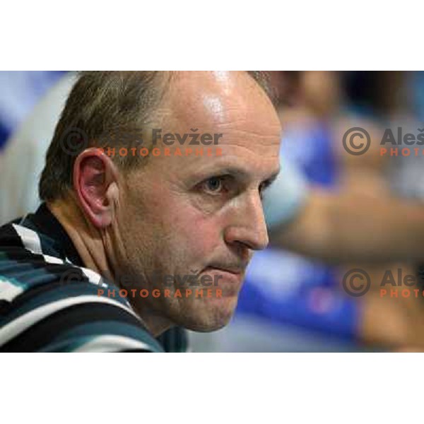 Dusan Hauptman, coach of Elektra Sosatanj in action during basketball match Parklji-Elektra Sostanj in third round of Telemach league, played in SRC Jezica on October 29,2010 