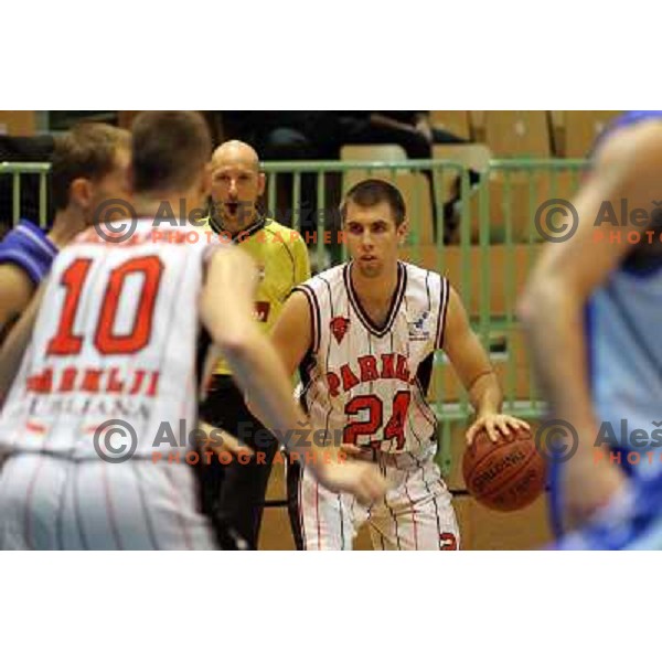 Matej Luznar of Parkljij in action during basketball match Parklji-Elektra Sostanj in third round of Telemach league, played in SRC Jezica on October 29,2010 