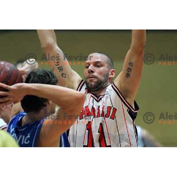 Ernest Novak of Parklji in action during basketball match Parklji-Elektra Sostanj in third round of Telemach league, played in SRC Jezica on October 29,2010 