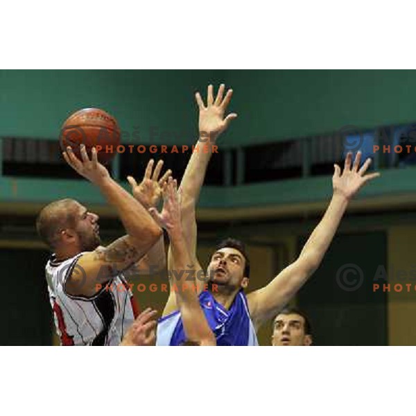 Ernest Novak of Parklji in action during basketball match Parklji-Elektra Sostanj in third round of Telemach league, played in SRC Jezica on October 29,2010 