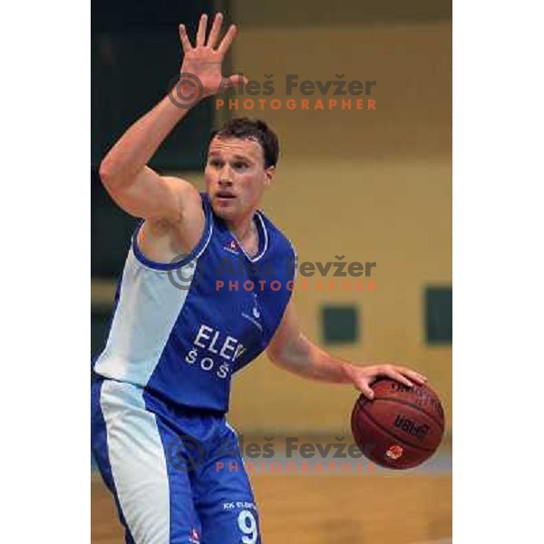  Boris Jersin of Elektra Sosatanj in action during basketball match Parklji-Elektra Sostanj in third round of Telemach league, played in SRC Jezica on October 29,2010 