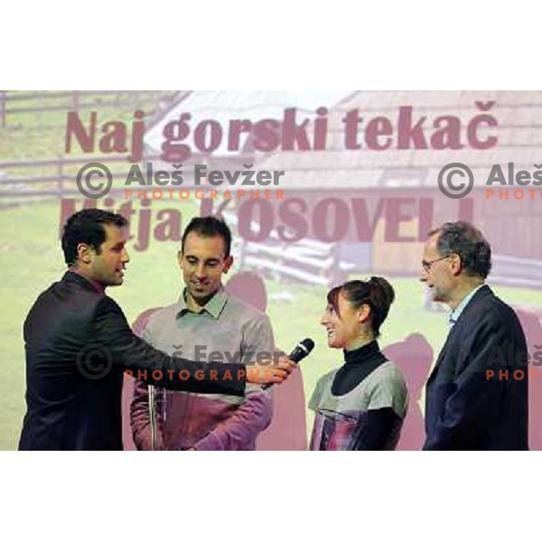 Peter Poles, Mitja Kosovelj, Mateja Kosovelj, Tomo Sarf during Athlete of the year in Slovenia awards in hotel Mons, Ljubljana on November 12, 2010 