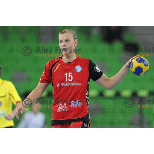 Barbara Varlec at the handball match Krim Mercator- HC Podravka Vegeta in round 5 of EHF Championsleague, played at Arena Stozice, Ljubljana, Slovenia on November 13, 2010 
