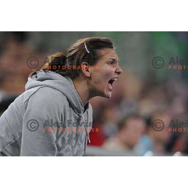 Dragana Cvijic at the handball match Krim Mercator- HC Podravka Vegeta in round 5 of EHF Championsleague, played at Arena Stozice, Ljubljana, Slovenia on November 13, 2010 