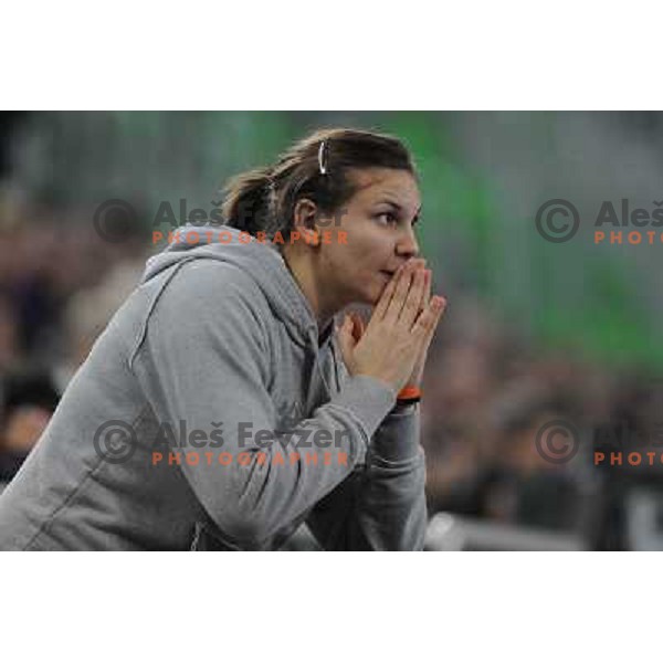 Dragana Cvijic at the handball match Krim Mercator- HC Podravka Vegeta in round 5 of EHF Championsleague, played at Arena Stozice, Ljubljana, Slovenia on November 13, 2010 