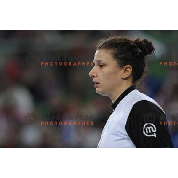 Jelena Grubisic at the handball match Krim Mercator- HC Podravka Vegeta in round 5 of EHF Championsleague, played at Arena Stozice, Ljubljana, Slovenia on November 13, 2010 