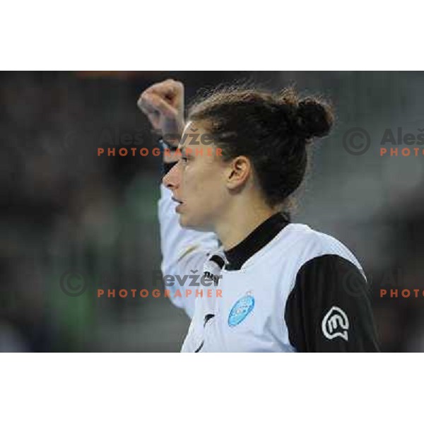 Jelena Grubisic at the handball match Krim Mercator- HC Podravka Vegeta in round 5 of EHF Championsleague, played at Arena Stozice, Ljubljana, Slovenia on November 13, 2010 