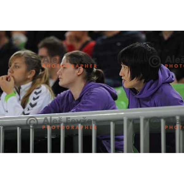 Ljudmila Bodnieva at the handball match Krim Mercator- HC Podravka Vegeta in round 5 of EHF Championsleague, played at Arena Stozice, Ljubljana, Slovenia on November 13, 2010 