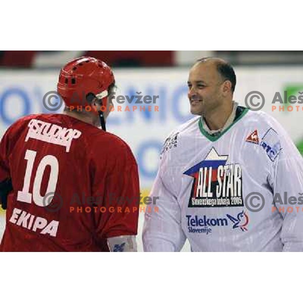 Biteznik, Zvone Bolta during Senior all star ice-hockey match Olimpija- Jesenice, played in Hala Tivoli, Ljubljana, Slovenia on December, 12, 2005 