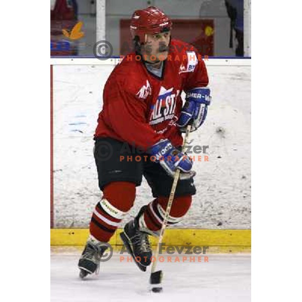 Edo Hafner during Senior all star ice-hockey match Olimpija- Jesenice, played in Hala Tivoli, Ljubljana, Slovenia on December, 12, 2005 