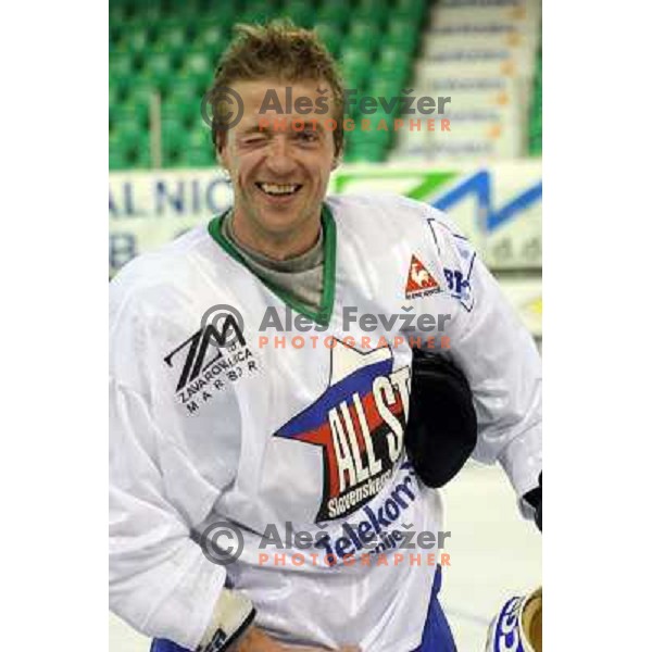 Andrej Brodnik during Senior all star ice-hockey match Olimpija- Jesenice, played in Hala Tivoli, Ljubljana, Slovenia on December, 12, 2005 