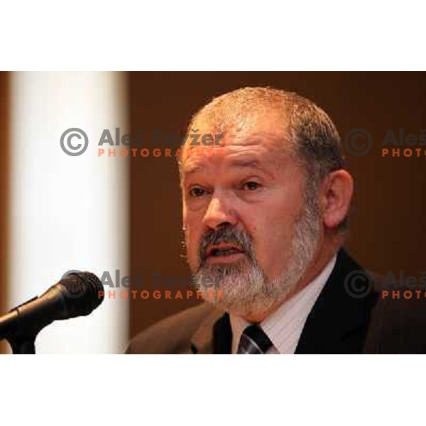 Rado Stojanovic during press conference before 13th slovenian wine festival and 3nd culinary festival in hotel Slon, Ljubljana, Slovenia on November 16,2010 