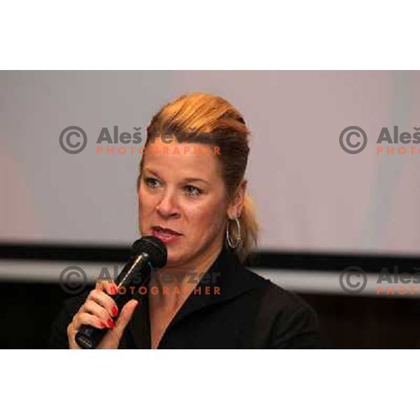 Petra Rutar during press conference before 13th slovenian wine festival and 3nd culinary festival in hotel Slon, Ljubljana, Slovenia on November 16,2010 