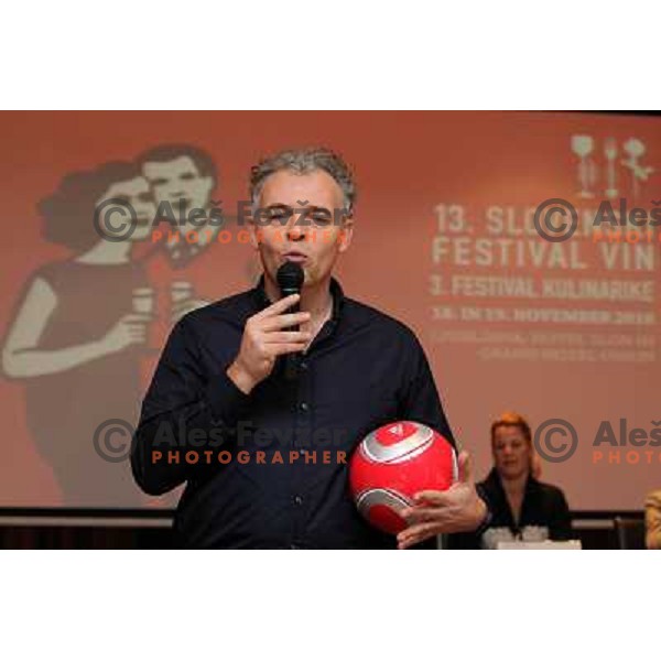 Miha Istenic during press conference before 13th slovenian wine festival and 3nd culinary festival in hotel Slon, Ljubljana, Slovenia on November 16,2010 