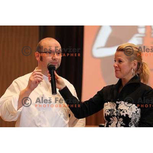 Petra Rutar during press conference before 13th slovenian wine festival and 3nd culinary festival in hotel Slon, Ljubljana, Slovenia on November 16,2010 