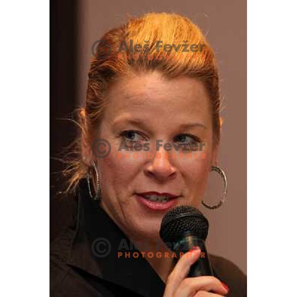 Petra Rutar during press conference before 13th slovenian wine festival and 3nd culinary festival in hotel Slon, Ljubljana, Slovenia on November 16,2010 