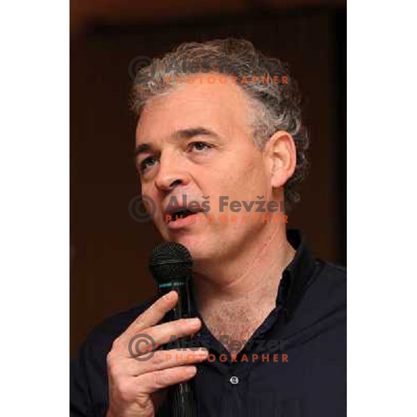 Miha Istenic during press conference before 13th slovenian wine festival and 3nd culinary festival in hotel Slon, Ljubljana, Slovenia on November 16,2010 