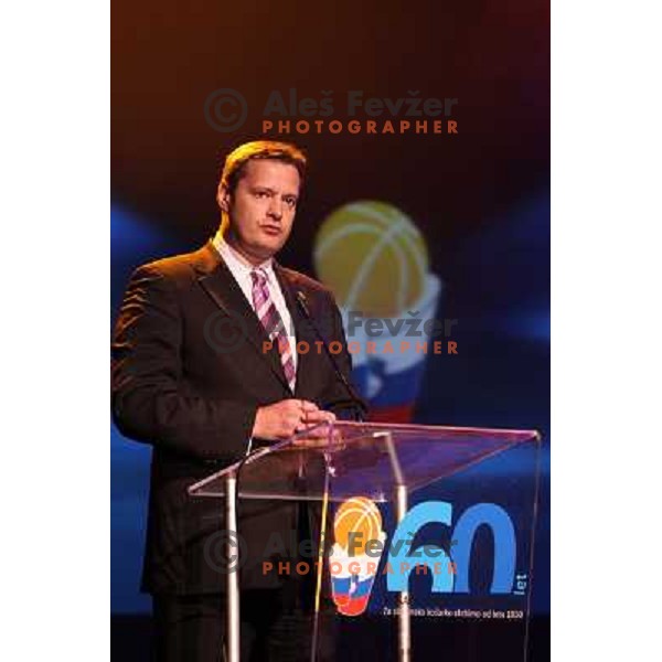 Olafur Rafnsson during Gala event celebrating 60 years of Slovenian basketball Association, held in Grand hotel Union, Ljubljana on June 5, 2010 