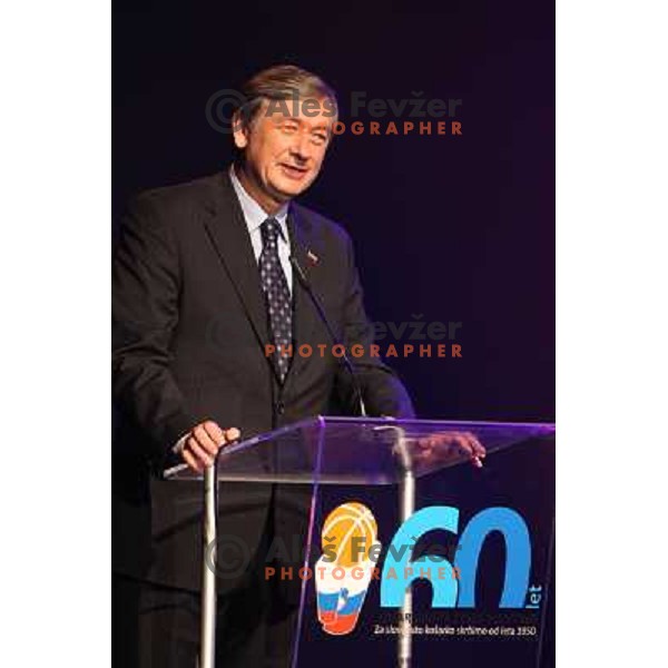 Dr. Danilo Turk during Gala event celebrating 60 years of Slovenian basketball Association, held in Grand hotel Union, Ljubljana on June 5, 2010 