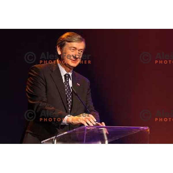 Dr. Danilo Turk during Gala event celebrating 60 years of Slovenian basketball Association, held in Grand hotel Union, Ljubljana on June 5, 2010 