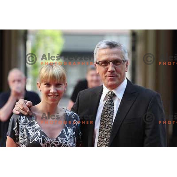 Anja Ilievski, Peter Vilfan before Gala event celebrating 60 years of Slovenian basketball Association, held in Grand hotel Union, Ljubljana on June 5, 2010 