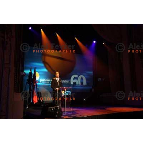 Igor Luksic during Gala event celebrating 60 years of Slovenian basketball Association, held in Grand hotel Union, Ljubljana on June 5, 2010 