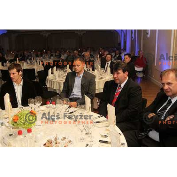 Goran Dragic, Raso Nesterovic, Memi Becirovic, Ivan Simic during Gala event celebrating 60 years of Slovenian basketball Association, held in Grand hotel Union, Ljubljana on June 5, 2010 