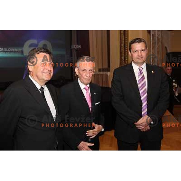 Zoran Jankovic, Olafur Rafnsson during Gala event celebrating 60 years of Slovenian basketball Association, held in Grand hotel Union, Ljubljana on June 5, 2010 