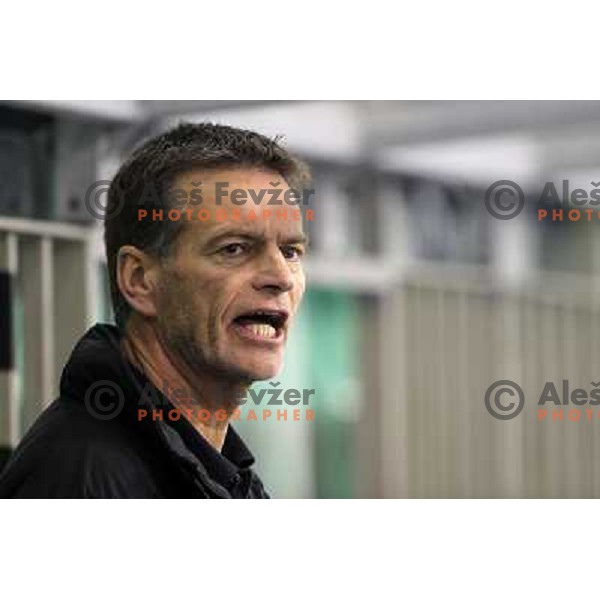 Coach of Graz 99ers in action during ice-hockey match Tilia Olimpija- Graz 99ers in round 21 of EBEL league, played in Ljubljana, Slovenia on November 21, 2010 