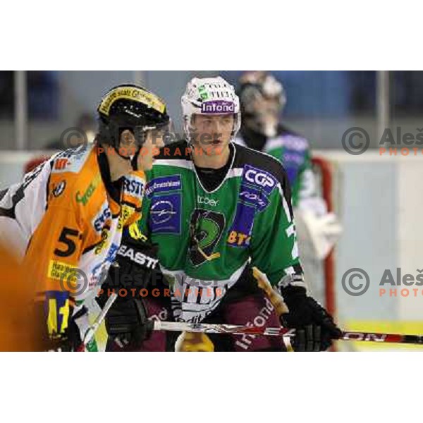 Damjan Dervaric of Tilia Olimpija in action during ice-hockey match Tilia Olimpija- Graz 99ers in round 21 of EBEL league, played in Ljubljana, Slovenia on November 21, 2010 