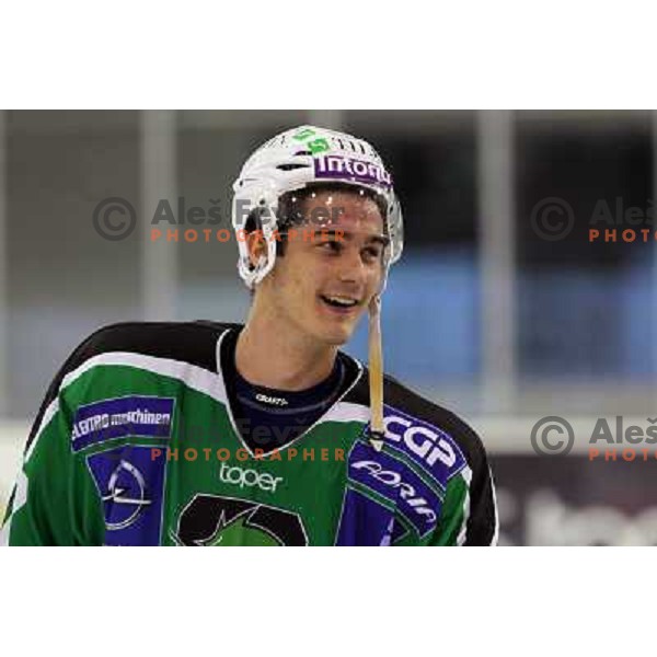 Ziga Pavlin of Tilia Olimpija in action during ice-hockey match Tilia Olimpija- Graz 99ers in round 21 of EBEL league, played in Ljubljana, Slovenia on November 21, 2010 