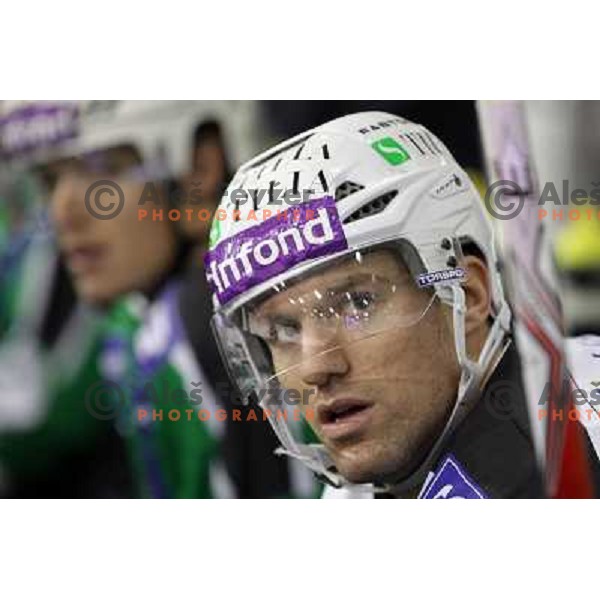 Anze Ropret of Tilia Olimpija in action during ice-hockey match Tilia Olimpija- Graz 99ers in round 21 of EBEL league, played in Ljubljana, Slovenia on November 21, 2010 