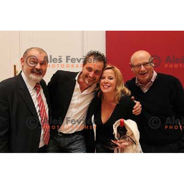 Rado Stojanovic, Paolo Vodopivec, Petra Rutar, Stanko Radikon at 13th slovenian wine festival and 3nd culinary festival in Grand hotel Union and hotel Slon, Ljubljana, Slovenia on November 18,2010 