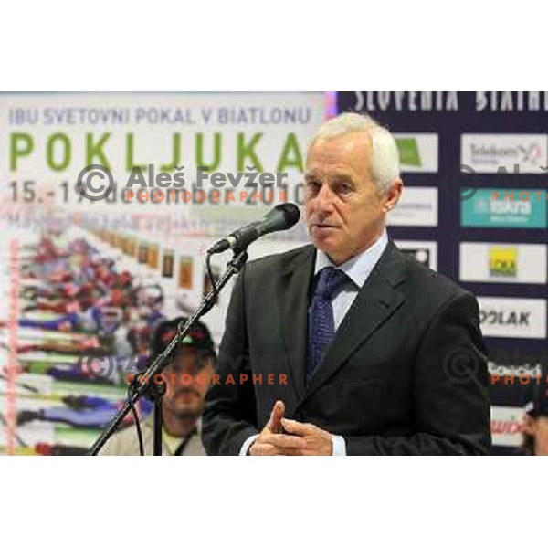 Peter Zupan during Slovenia Biathlon team press conference in Ljubljana, Slovenia on November 25, 2010 