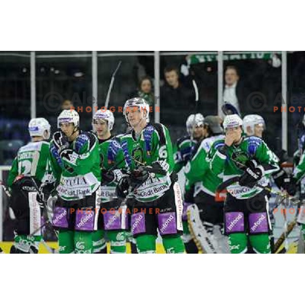 Olimpija at the ice hockey game Olimpija - Jesenice , played in the Erstebank Ice Hockey league , Tivoli , Ljubljana , 10.12.2010 