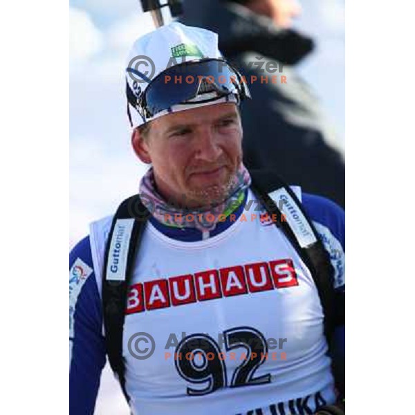 Peter Dokl (SLO) during E.On IBU World Cup Biathlon, Men 20km individual at Pokljuka, Slovenia on December 16, 2010 