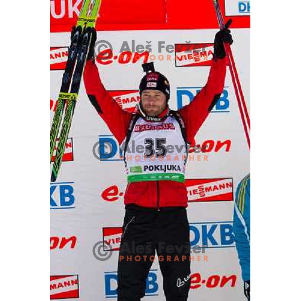 Daniel Mesotitsch (AUT) during E.On IBU World Cup Biathlon, Men 20km individual at Pokljuka, Slovenia on December 16, 2010 