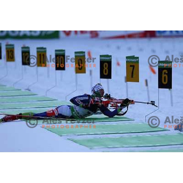 Andreja Mali during E.On IBU World Cup Biathlon, Women 15km individual at Pokljuka, Slovenia on December 16, 2010 