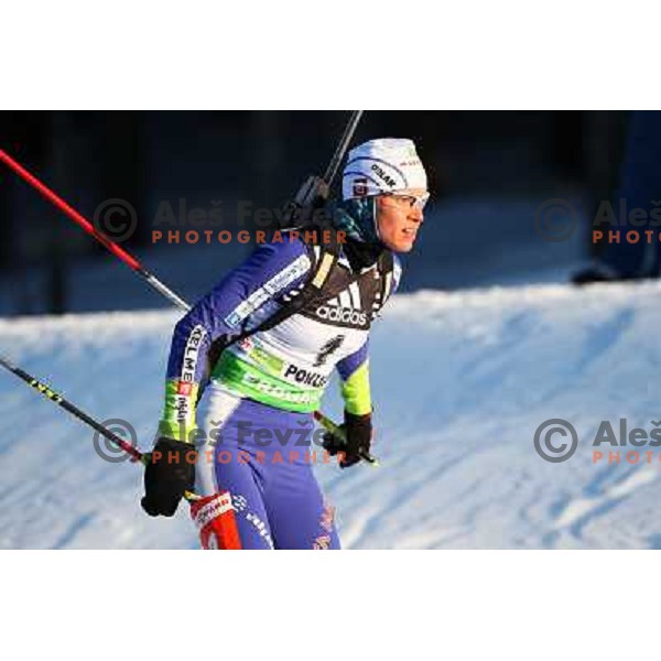 Teja Gregorin (SLO) during E.On IBU World Cup Biathlon, Women 15km individual at Pokljuka, Slovenia on December 16, 2010 