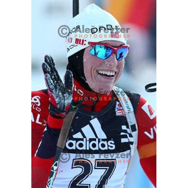 Tora Berger (NOR) during E.On IBU World Cup Biathlon, Women 15km individual at Pokljuka, Slovenia on December 16, 2010 
