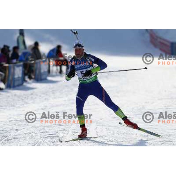 Klemen Bauer during E.On IBU World Cup Biathlon, Men Sprint at Pokljuka, Slovenia on December 18, 2010 