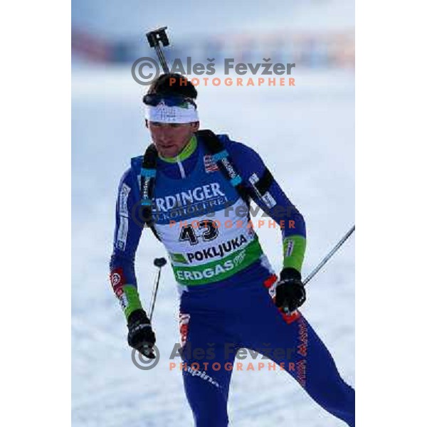 Jakov Fak during E.On IBU World Cup Biathlon, Men Sprint at Pokljuka, Slovenia on December 18, 2010 