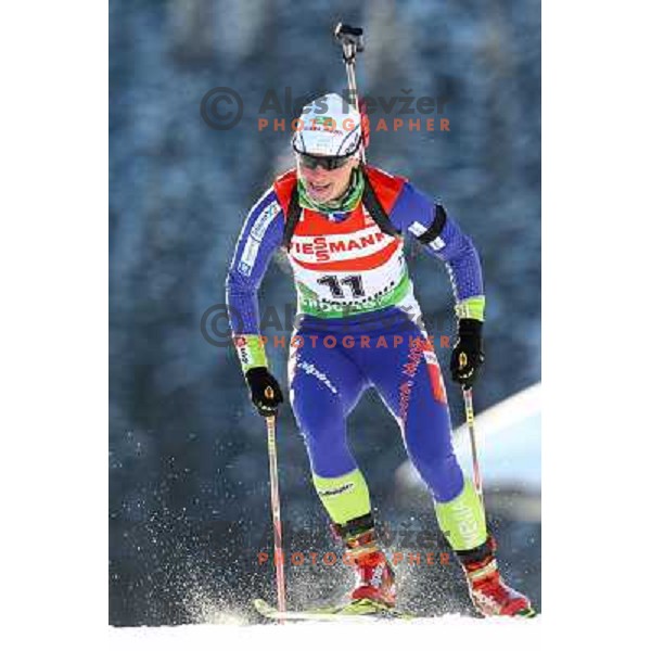 Andreja Mali during E.On IBU World Cup Biathlon, Women Sprint on Pokljuka, Slovenia on December 18, 2010 