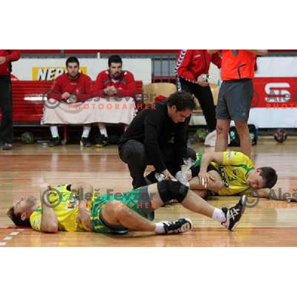 Darko Cingesar of RD Loka during handball match RD Slovan-RD Loka in round 15 of 1.SLR, played at Kodeljevo Hall, Ljubljana, Slovenia on December 18, 2010 