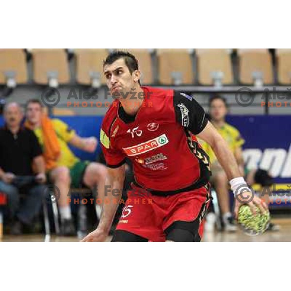 Janko Bozovic of RD Slovan in action during handball match RD Slovan-RD Loka in round 15 of 1.SLR, played at Kodeljevo Hall, Ljubljana, Slovenia on December 18, 2010 