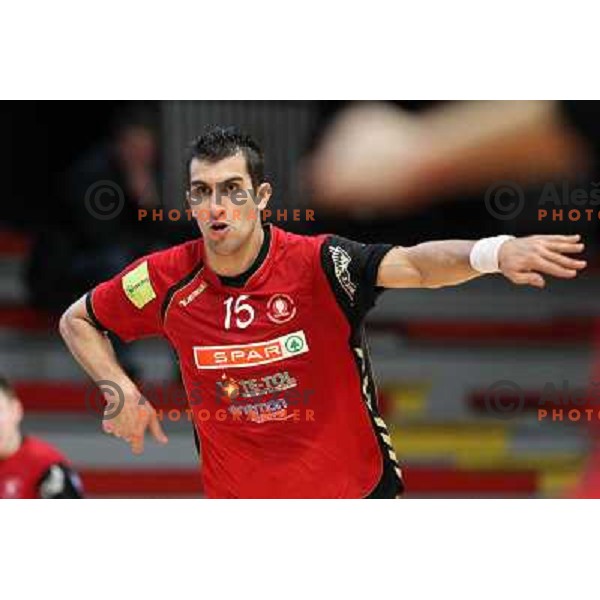Janko Bozovic of RD Slovan in action during handball match RD Slovan-RD Loka in round 15 of 1.SLR, played at Kodeljevo Hall, Ljubljana, Slovenia on December 18, 2010 